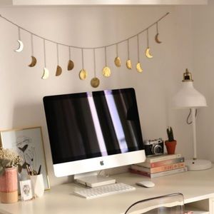 Urban Outfitters Hammered Metal Moon Cycle Banner